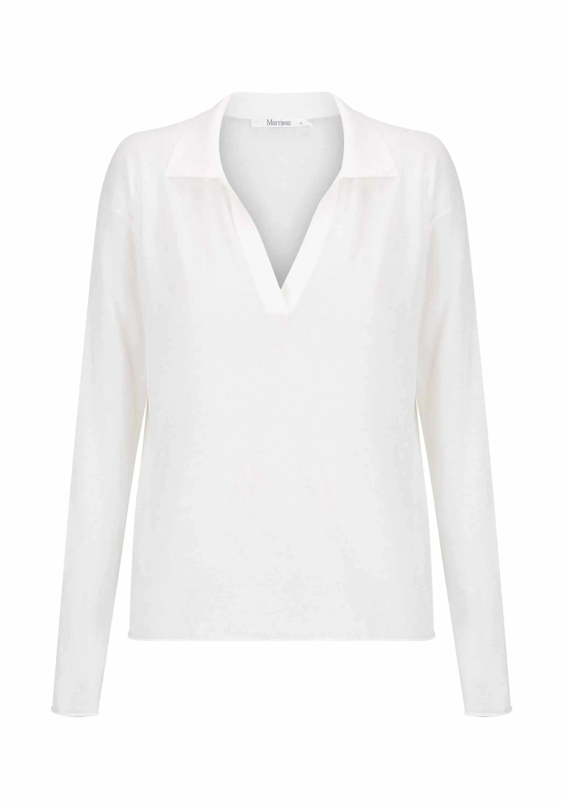 Morrison Aston Knit Polo White