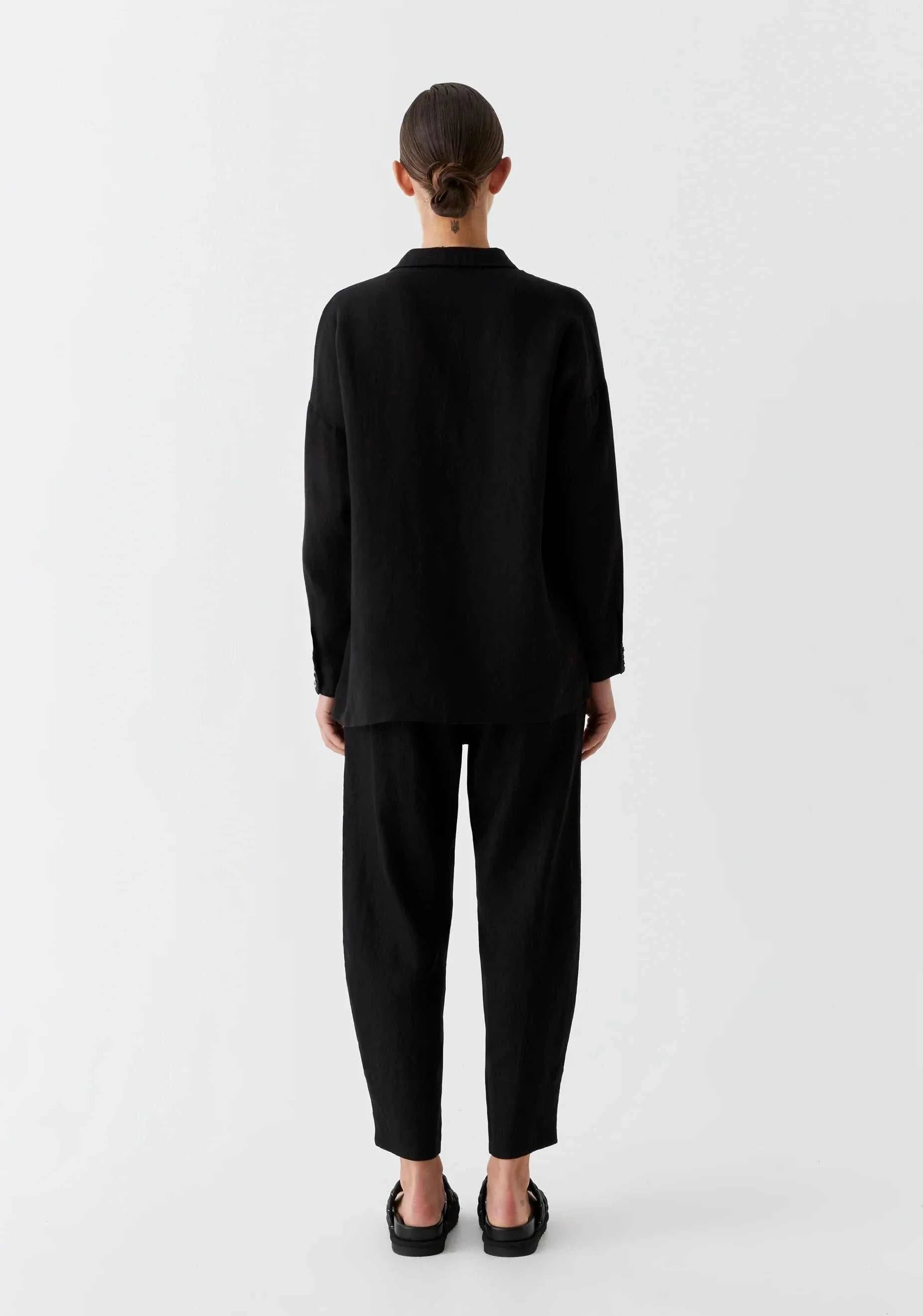 Morrison Jaxon Linen Shirt Black