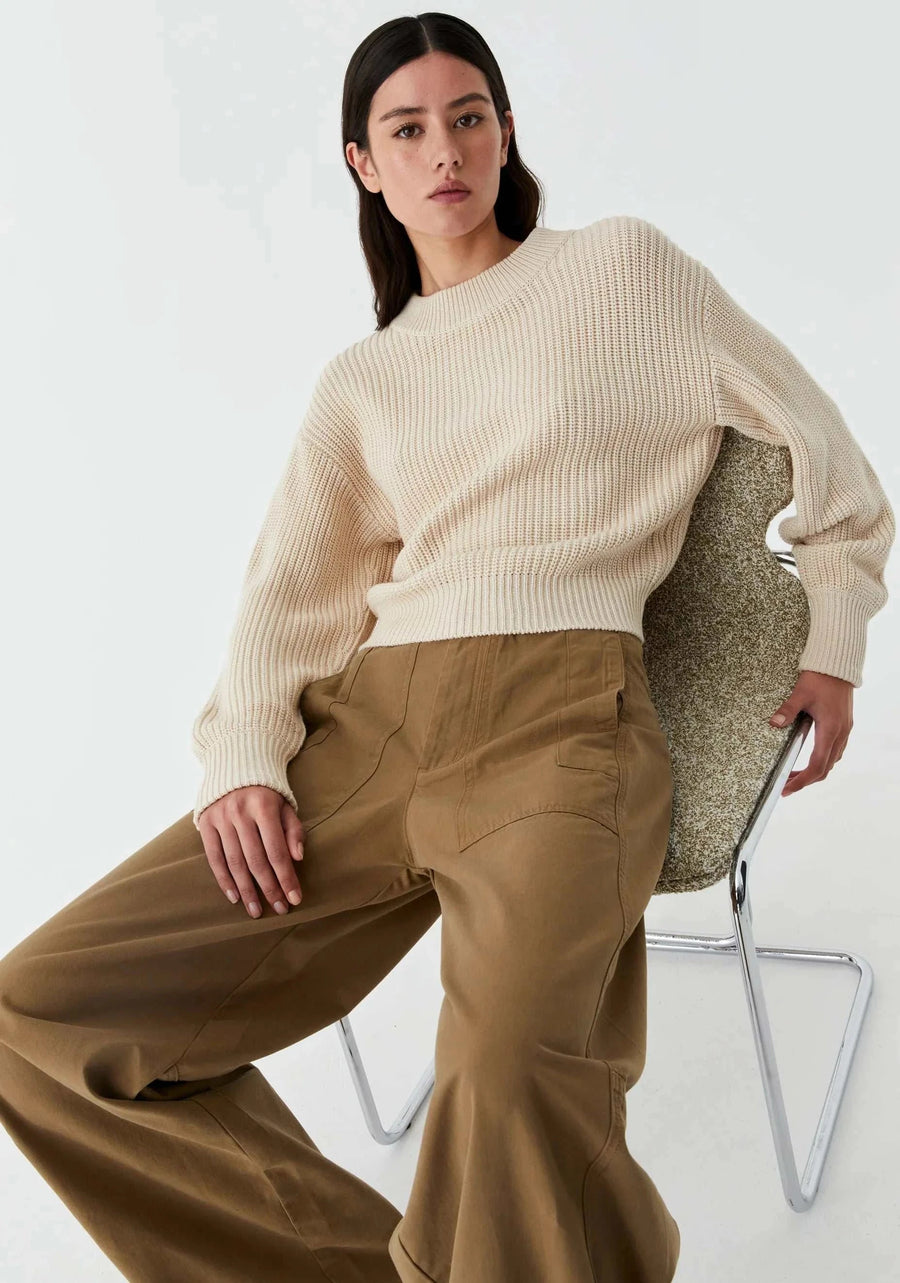 Morrison Knit Morrison Niko Knit Pullover Stone || Milc. Homewares – Milc. Boutique