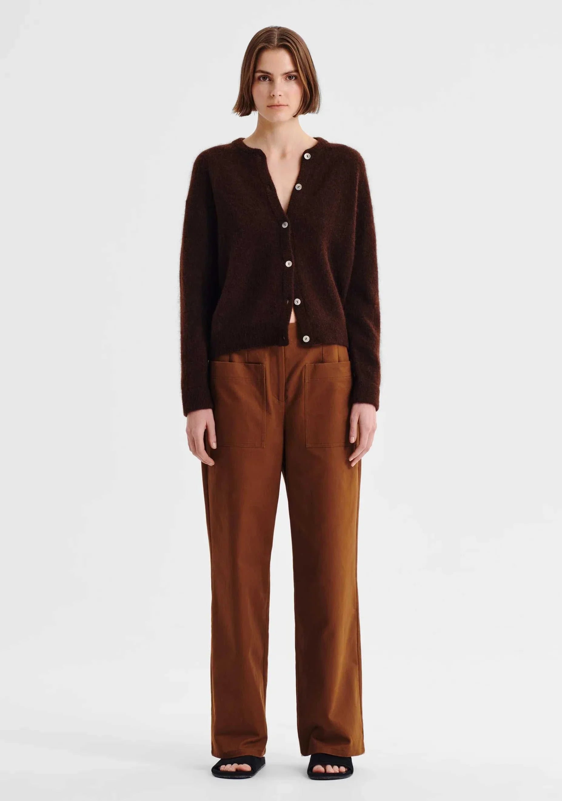 Morrison Albi Knit Cardigan Chocolate