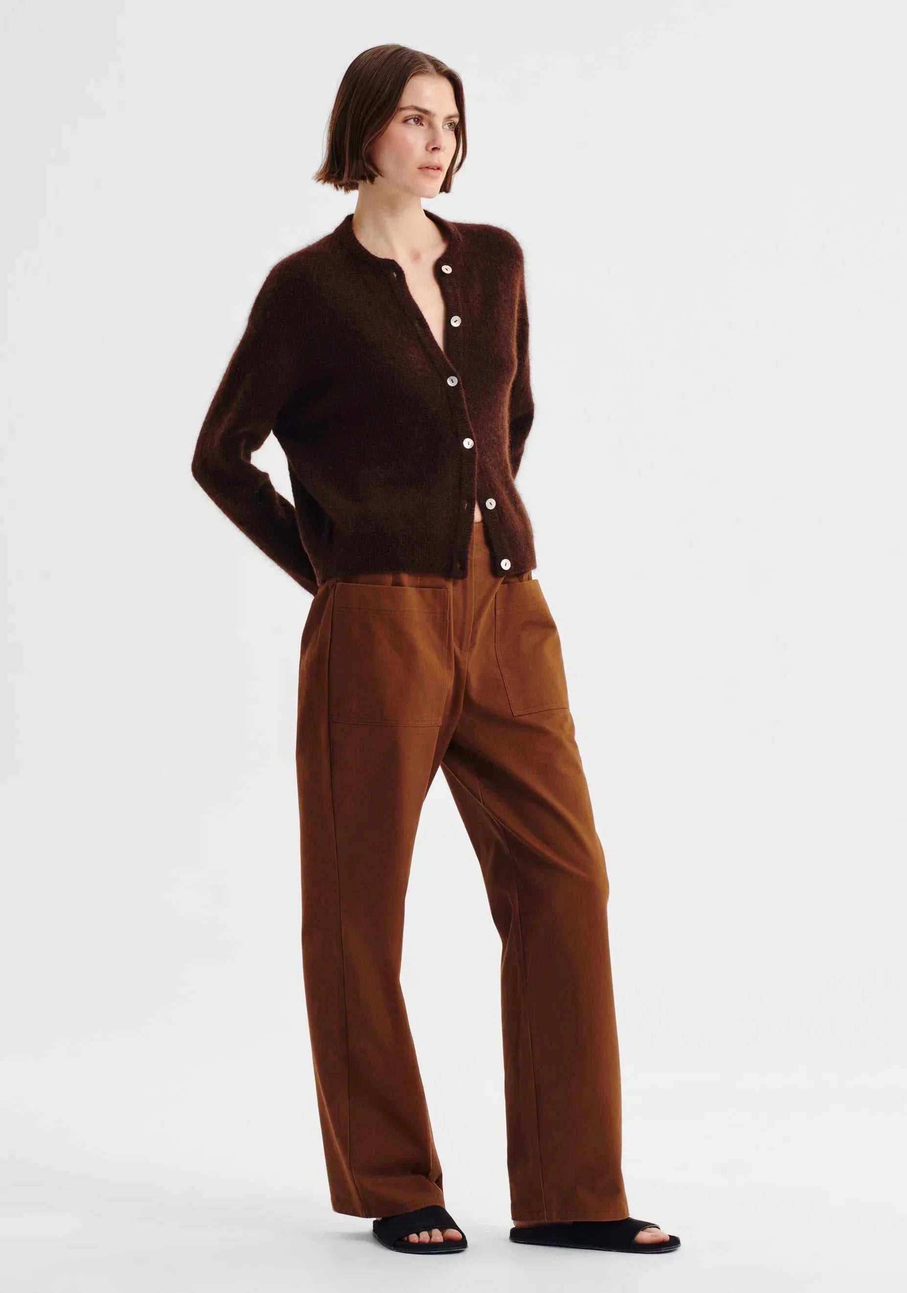 Morrison Albi Knit Cardigan Chocolate