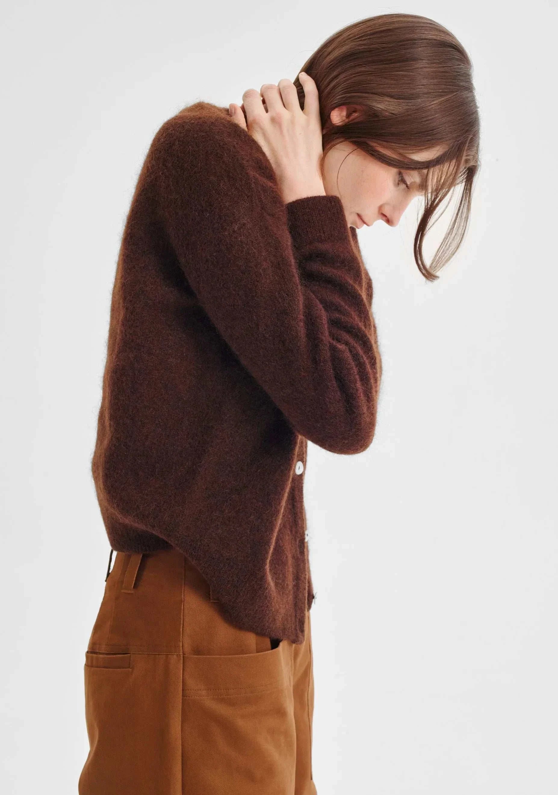 Morrison Albi Knit Cardigan Chocolate