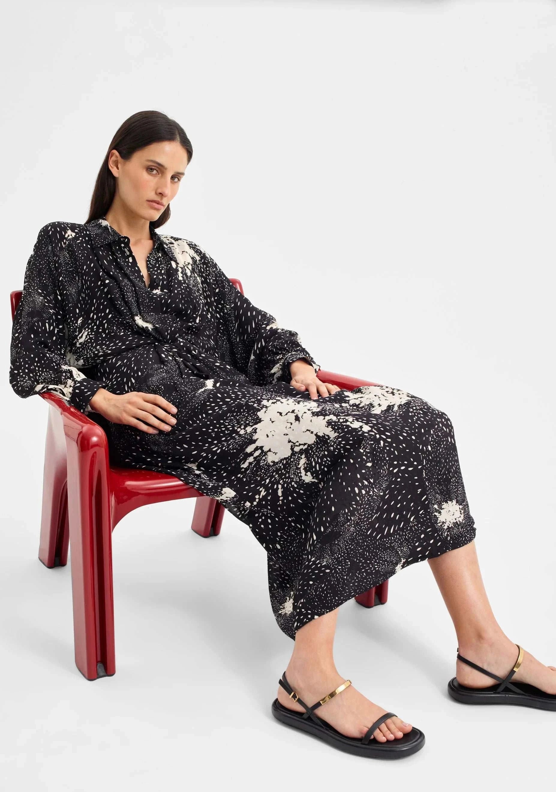 Morrison Florian Shirt Dress Black