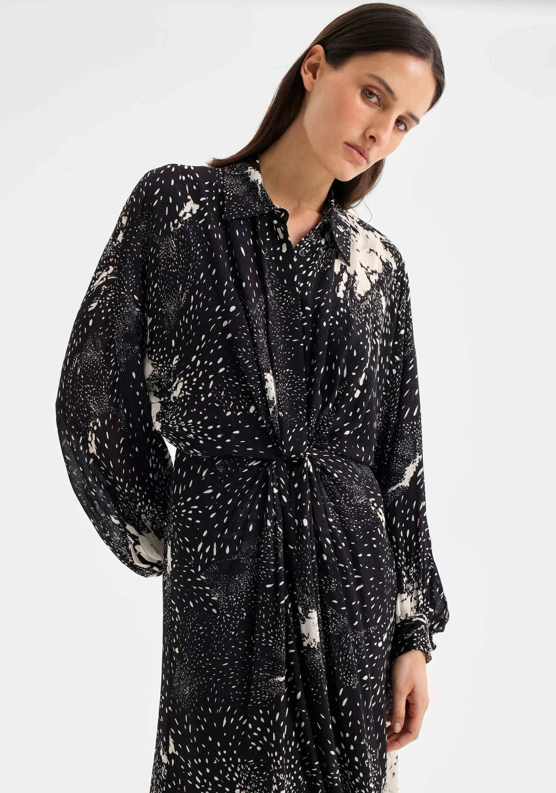 Morrison Florian Shirt Dress Black