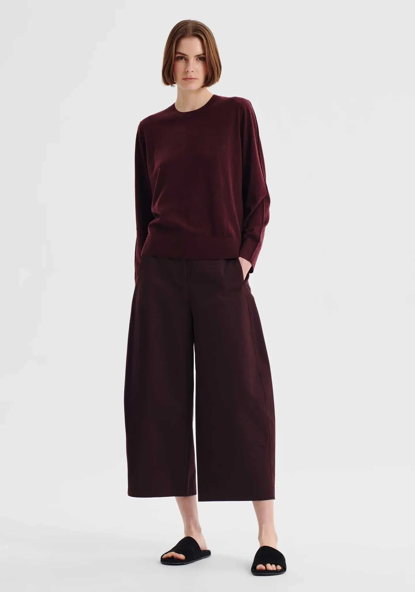 Morrison Oxford Merino Knit Pullover Pinot