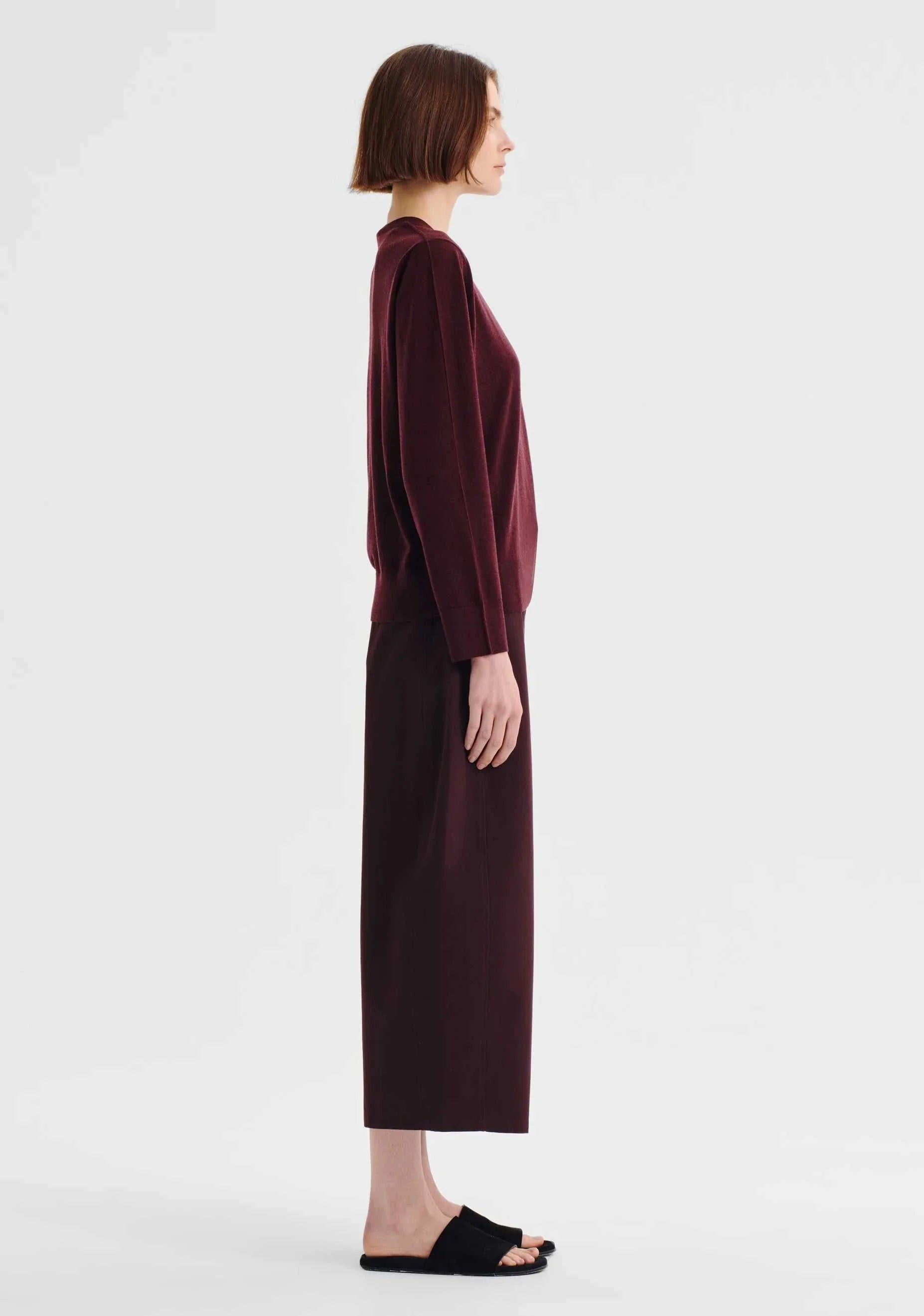 Morrison Oxford Merino Knit Pullover Pinot