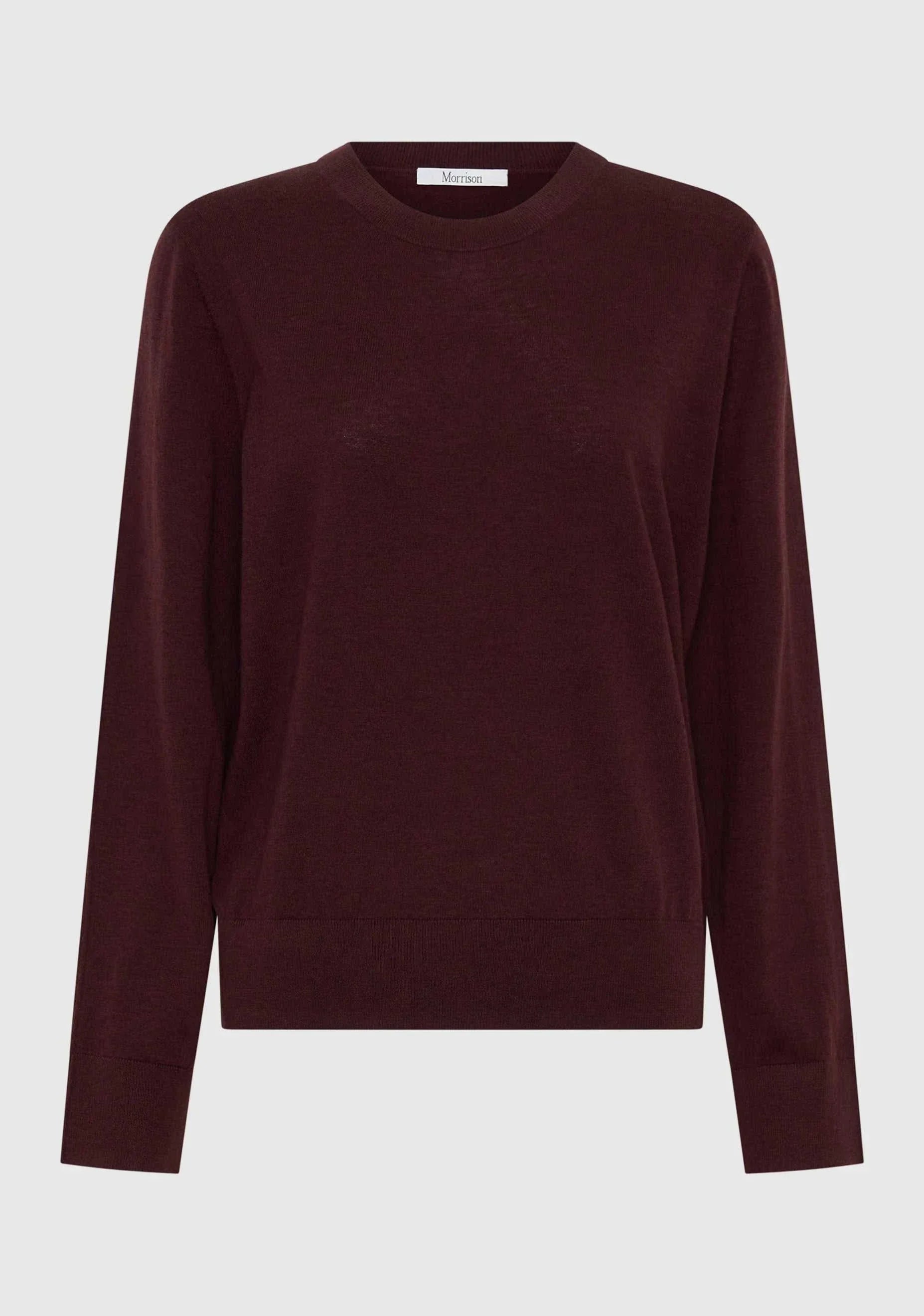 Morrison Oxford Merino Knit Pullover Pinot