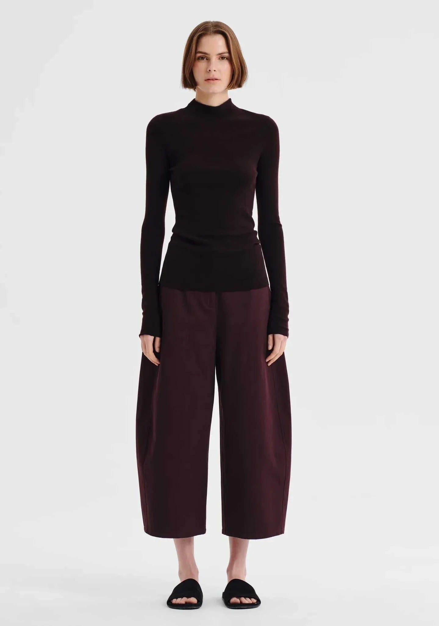 Morrison Talia Long Sleeve Merino Knit Top Espresso