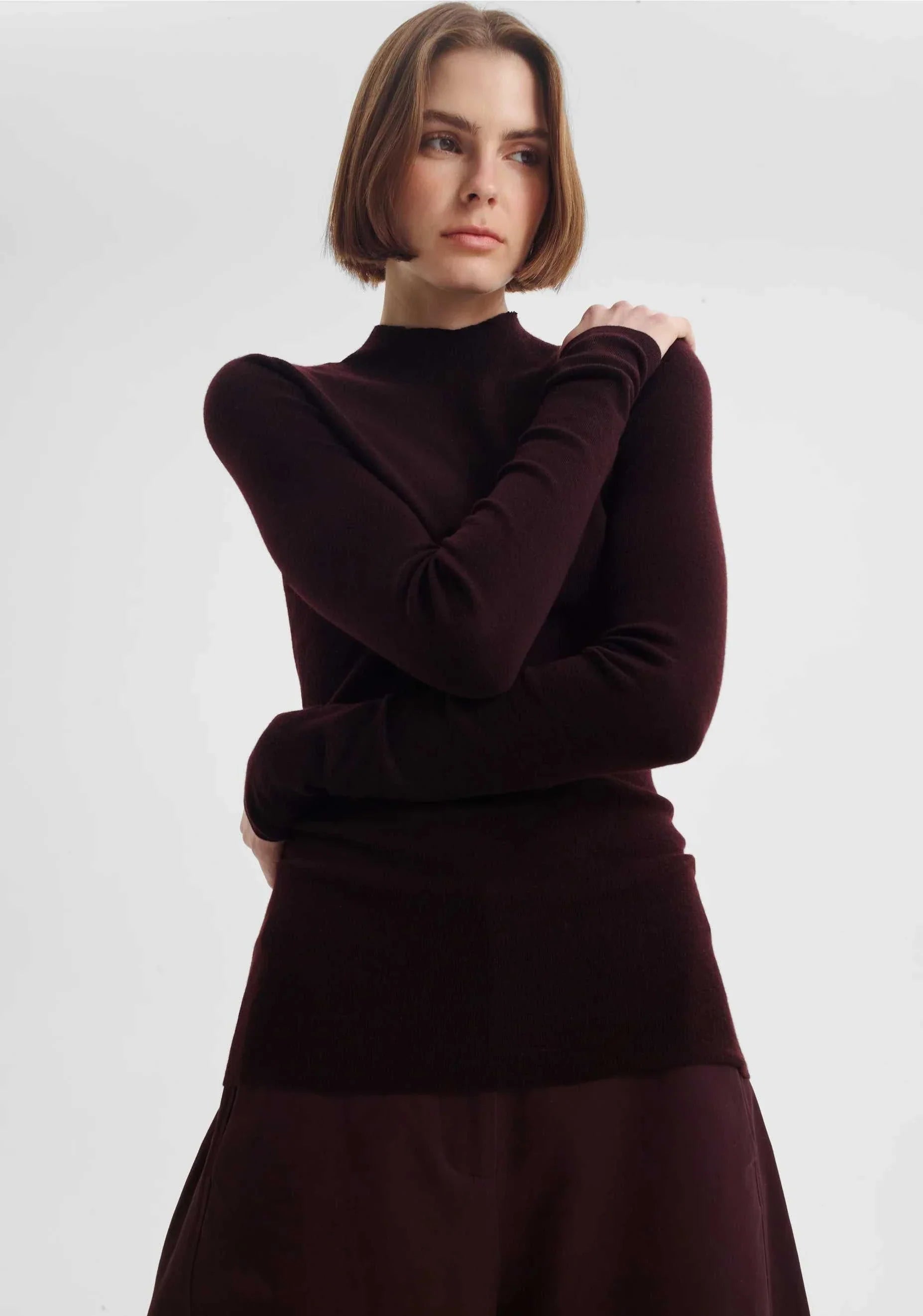 Morrison Talia Long Sleeve Merino Knit Top Espresso