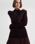 Morrison Talia Long Sleeve Merino Knit Top Espresso