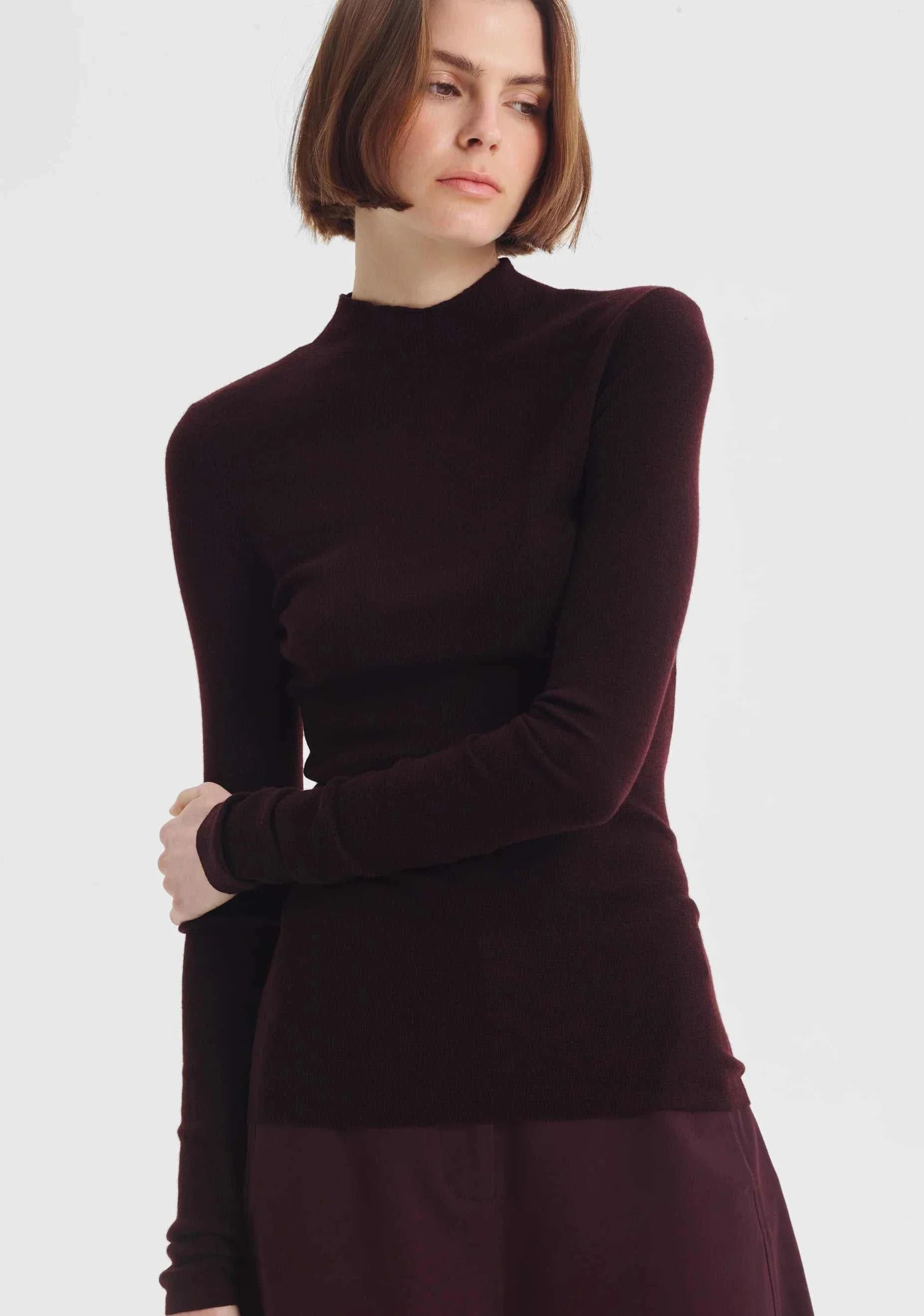 Morrison Talia Long Sleeve Merino Knit Top Espresso