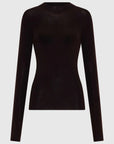 Morrison Talia Long Sleeve Merino Knit Top Espresso