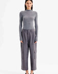 Morrison Talia Long Sleeve Merino Knit Top Grey Marle