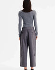 Morrison Talia Long Sleeve Merino Knit Top Grey Marle