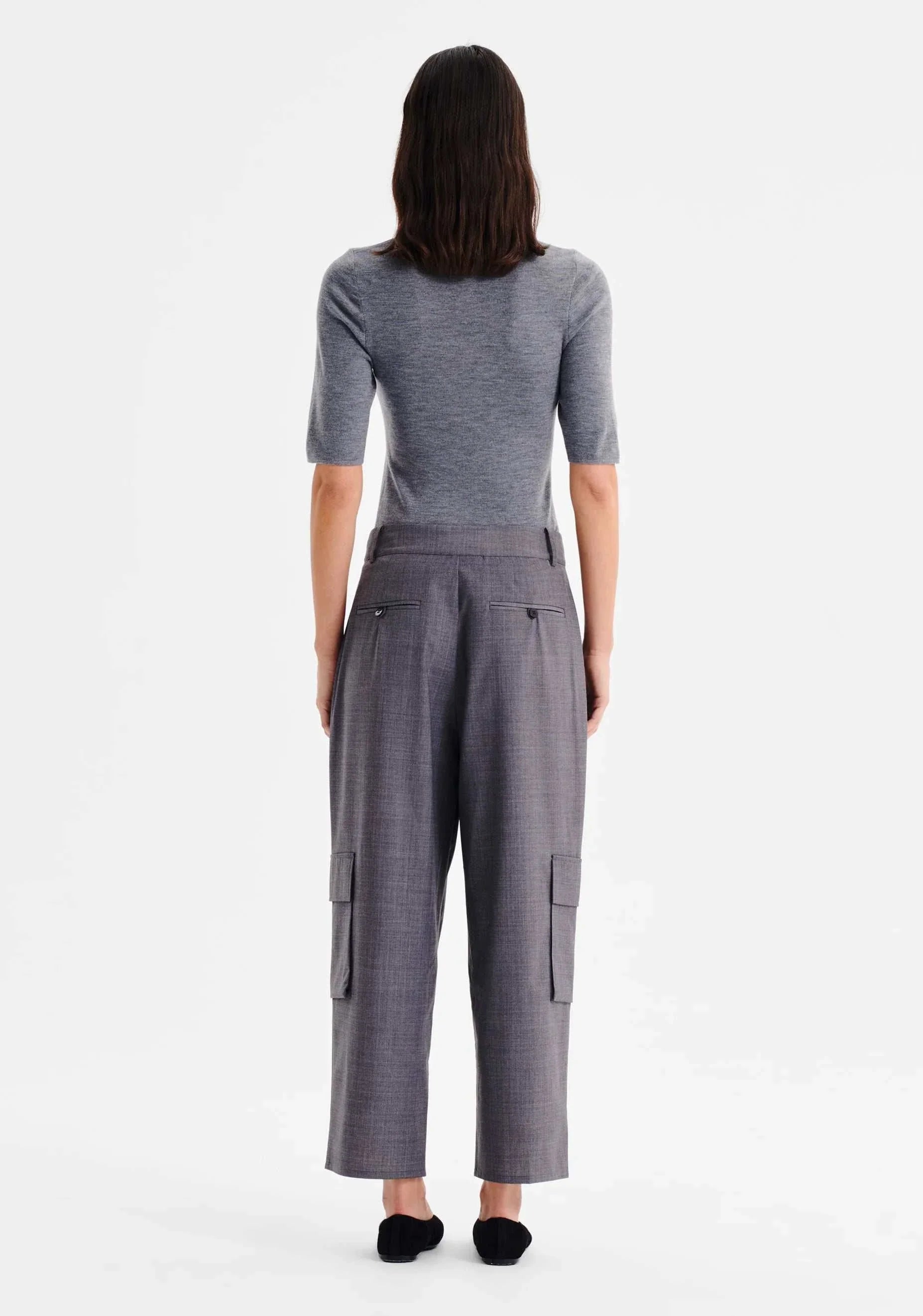 Morrison Talia Merino Knit Tee Grey Marle