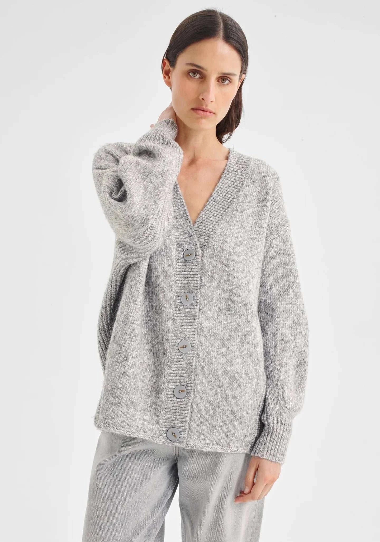 Morrison Zoe Knit Cardigan Grey Marle