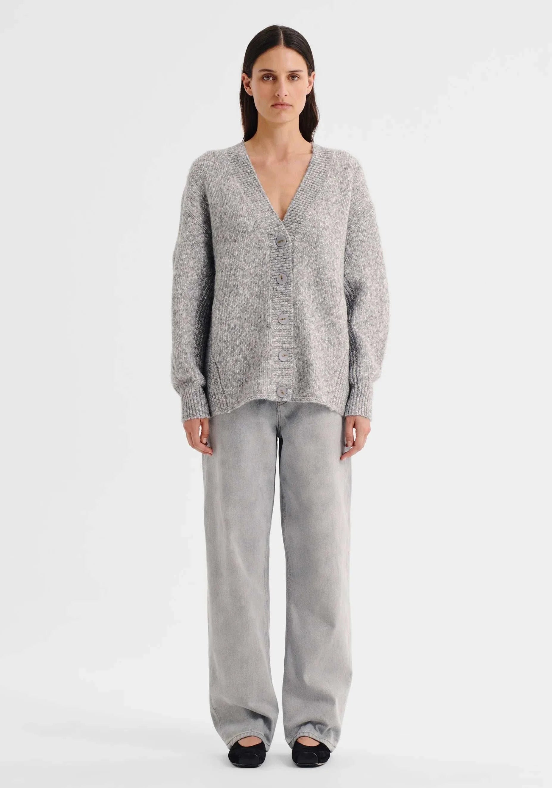 Morrison Zoe Knit Cardigan Grey Marle
