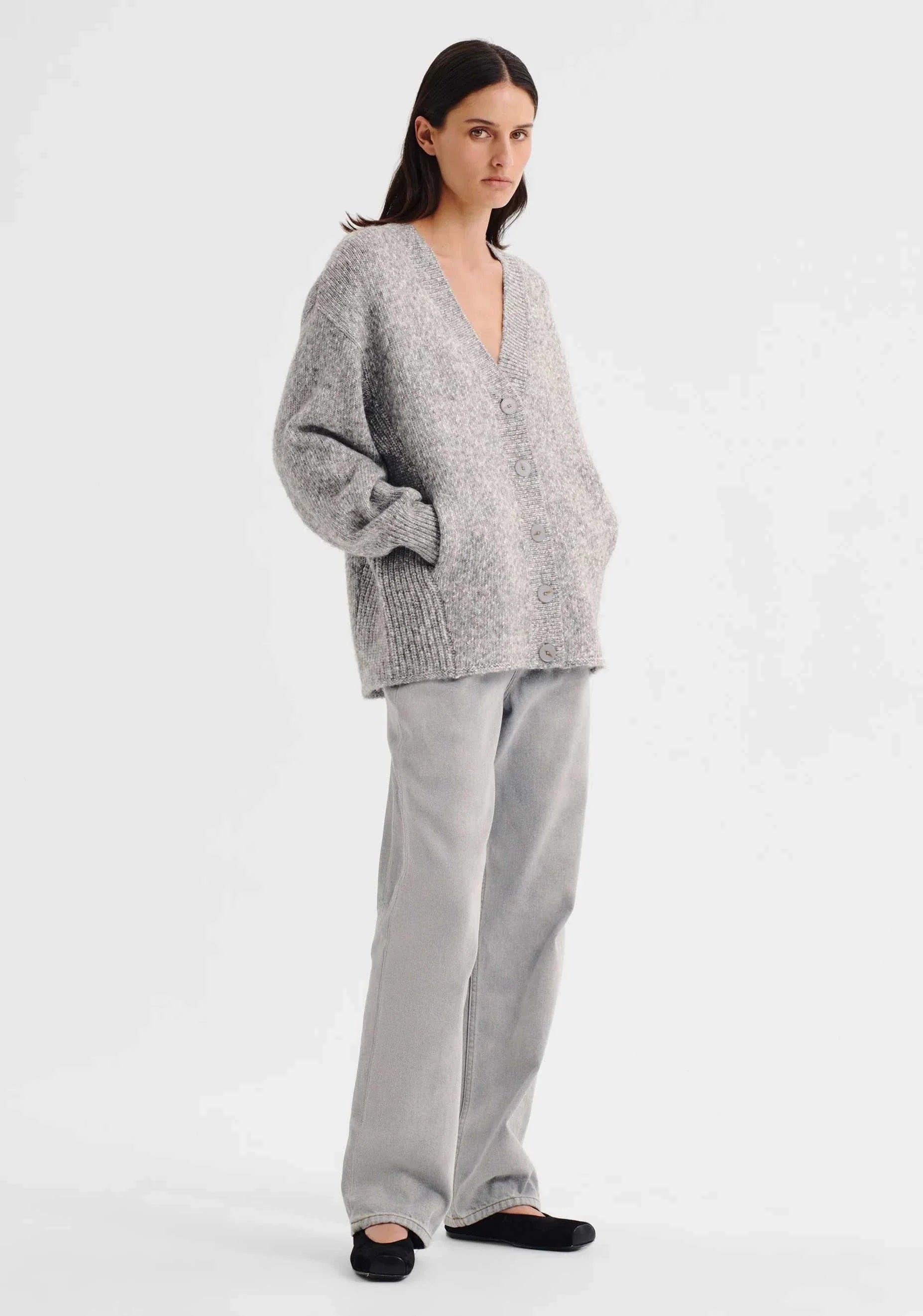Morrison Zoe Knit Cardigan Grey Marle