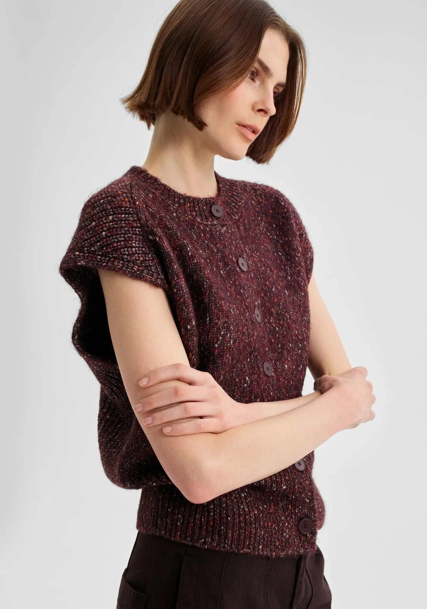 Morrison Zoe Knit Vest Boysenberry