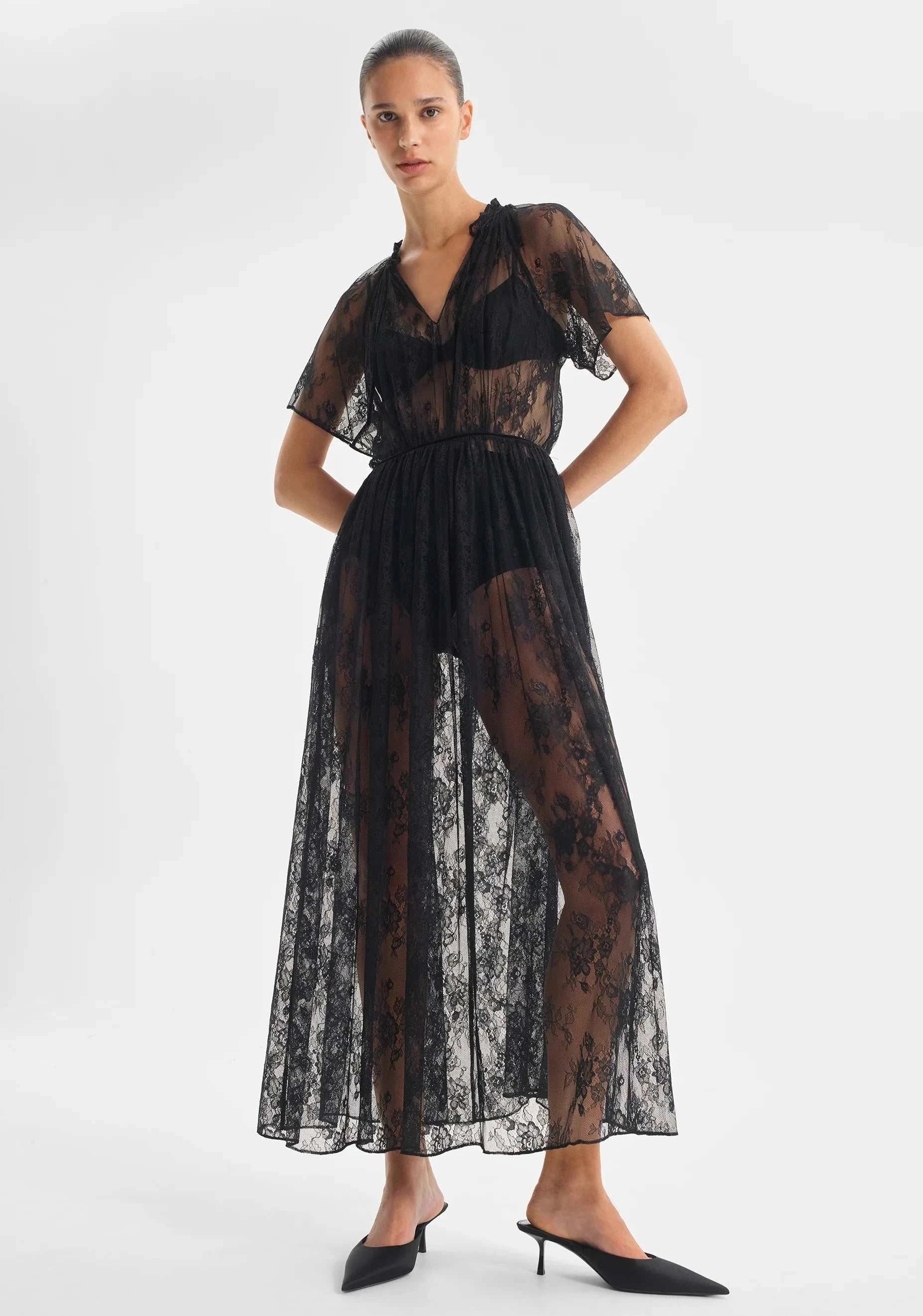 Morrison Bijoux Lace Dress Black
