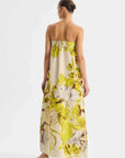 Morrison Mae Linen Strapless Dress Lemon