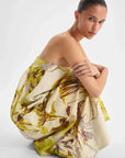 Morrison Mae Linen Strapless Dress Lemon