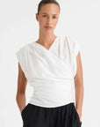 Morrison Celine Wrap Top White