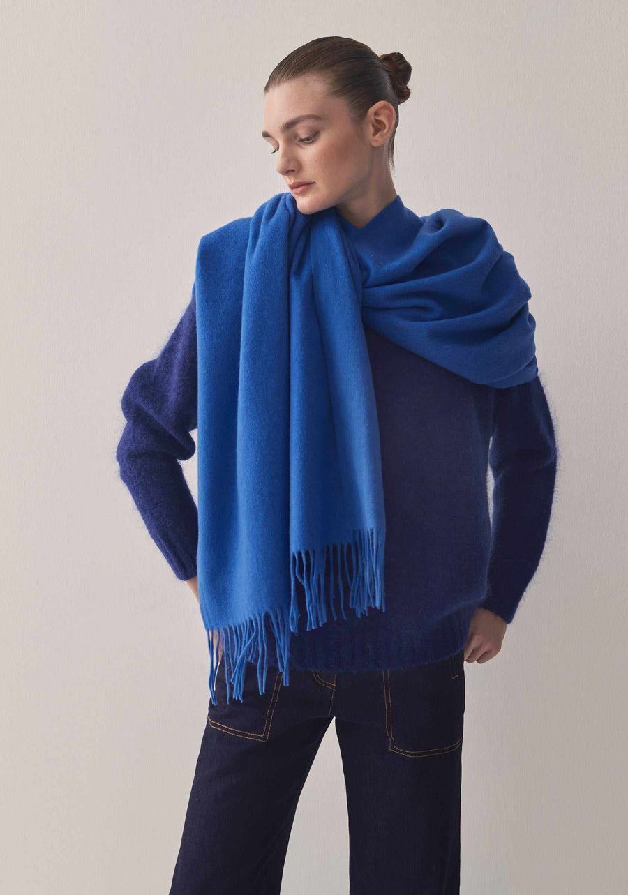 Morrison Dario Wool Scarf Blue