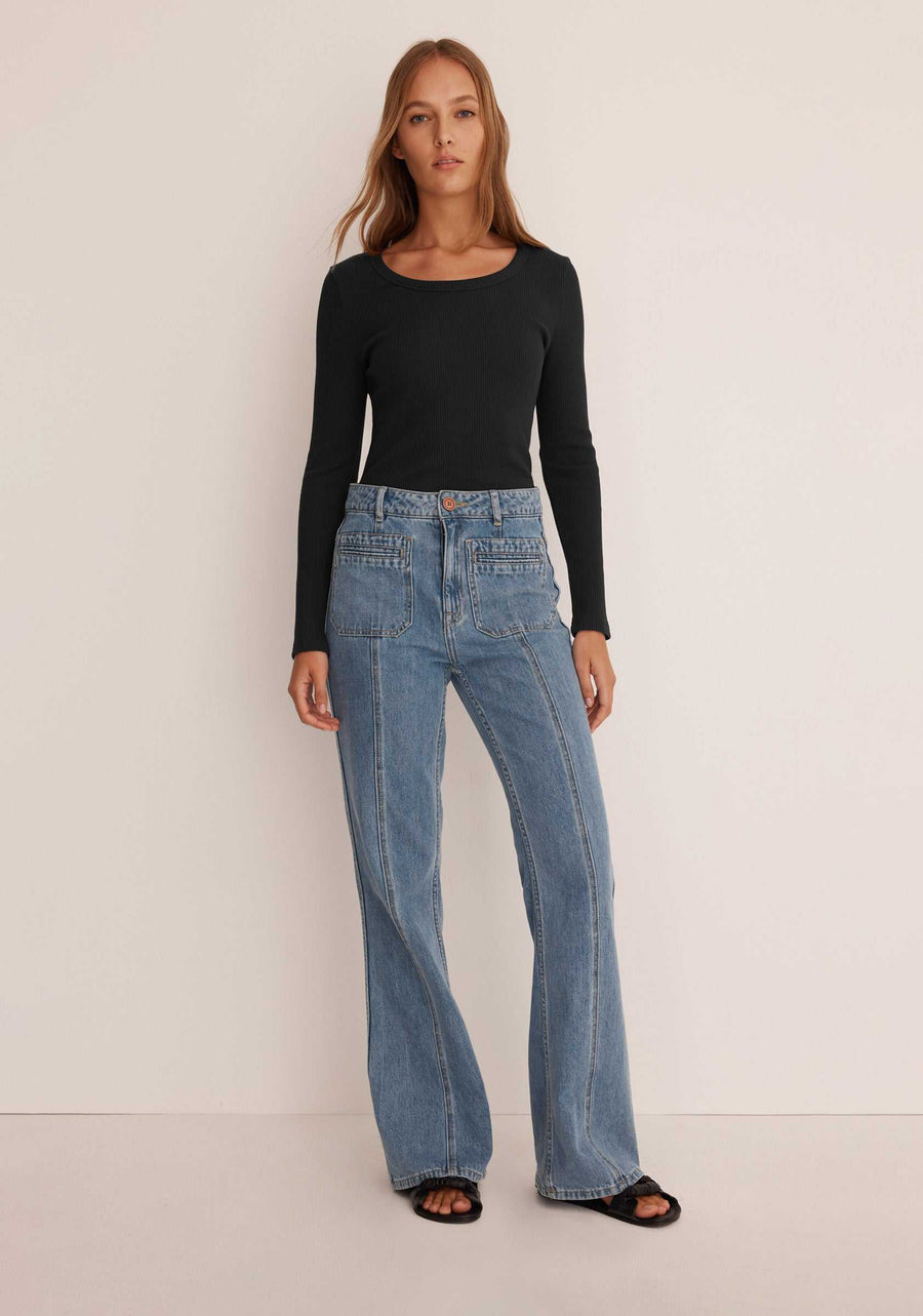 Morrison Cassie Long Sleeve Tee Black