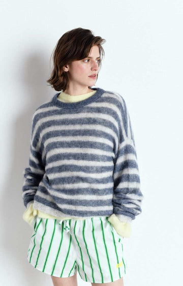 American Vintage Womens Sweater Nenybay Polar Melange Striped