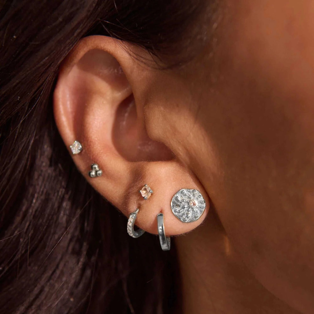 Murkani Of the Sea Small Stud Earrings Silver