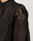 Once Was Sevilla Cotton Silk Shirt Onyx