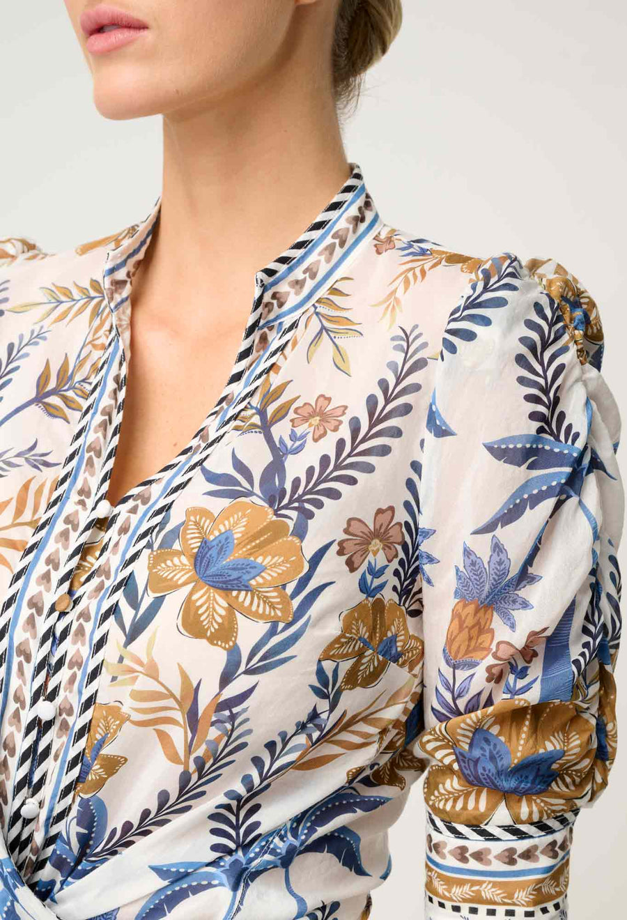 Once Was Calantha Cotton Silk Shirt Golden Medina