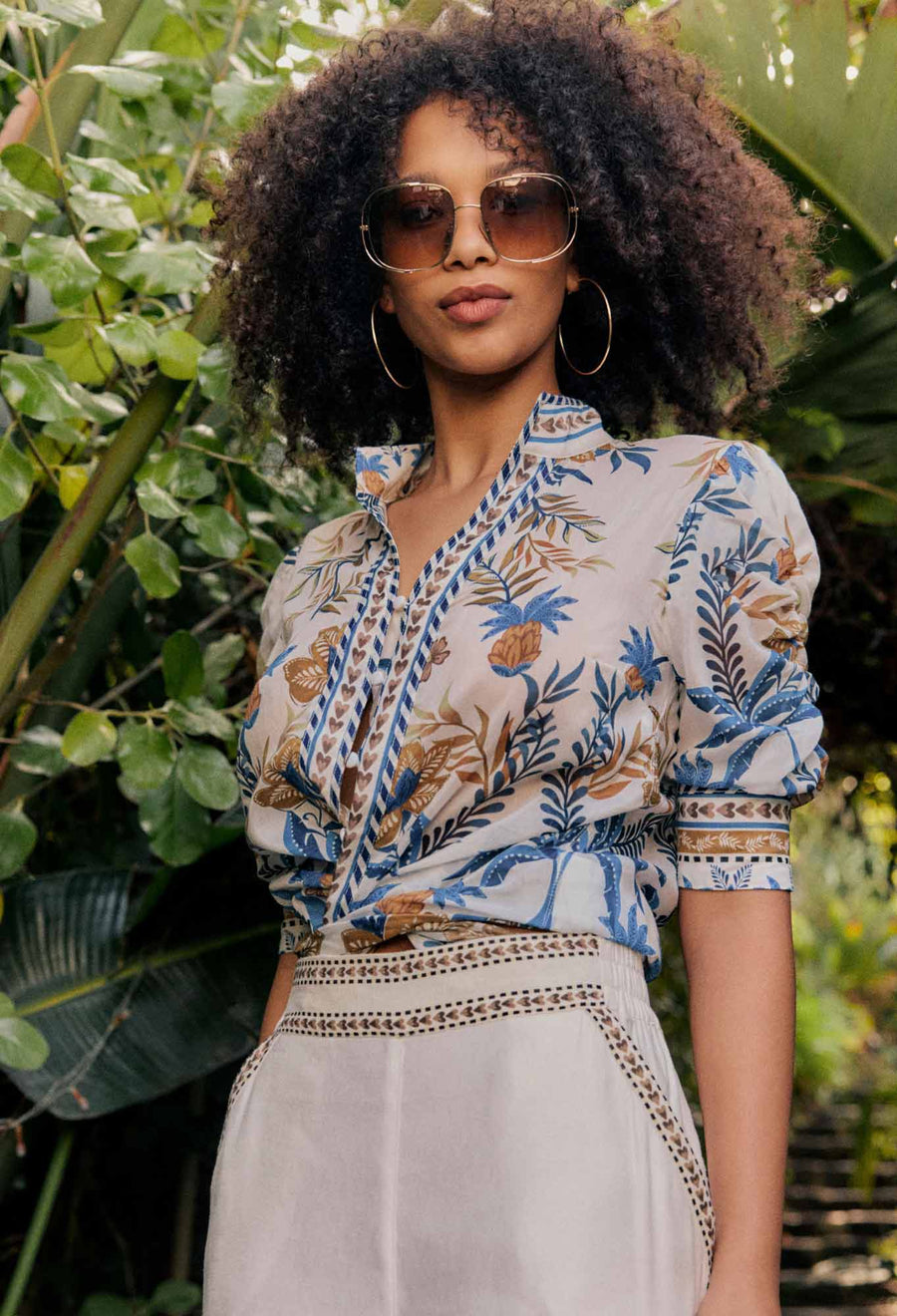 Once Was Calantha Cotton Silk Shirt Golden Medina