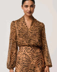 Once Was Camille Sheer Viscose Blouse Exotica