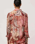 Once Was Freya Sheer Blouse Embellished Neck Cathedral Botanic