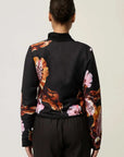 Once Was Delray Reversible Linen Viscose Jacket in Sunset Orchid Noir Orchid