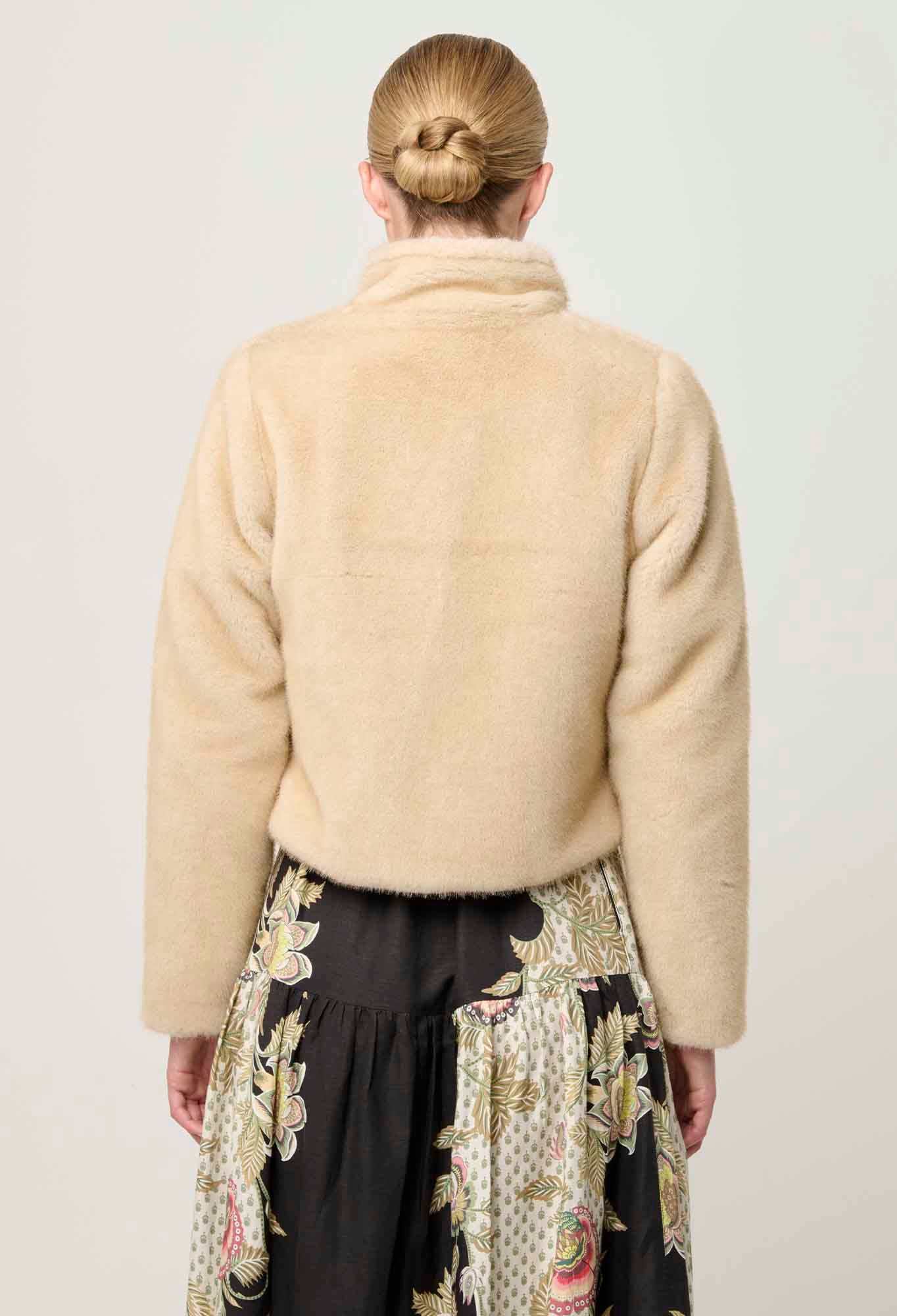 Once Was Rylie Reversible Faux Fur Jacket Altamira and Blanca