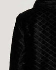 Once Was Rylie Reversible Print and Faux Fur Jacket Black Bomegrass