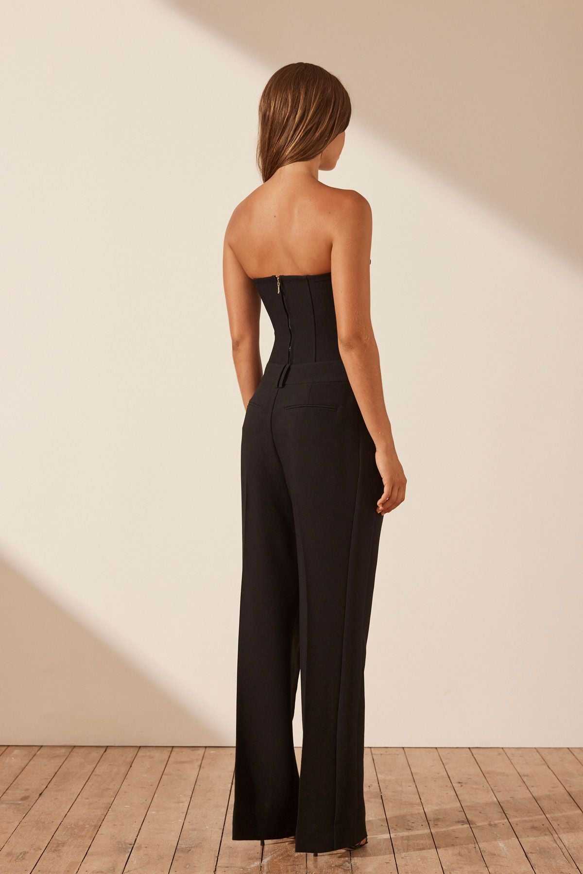 Shona Joy Irena Low Rise Slouched Pant Black