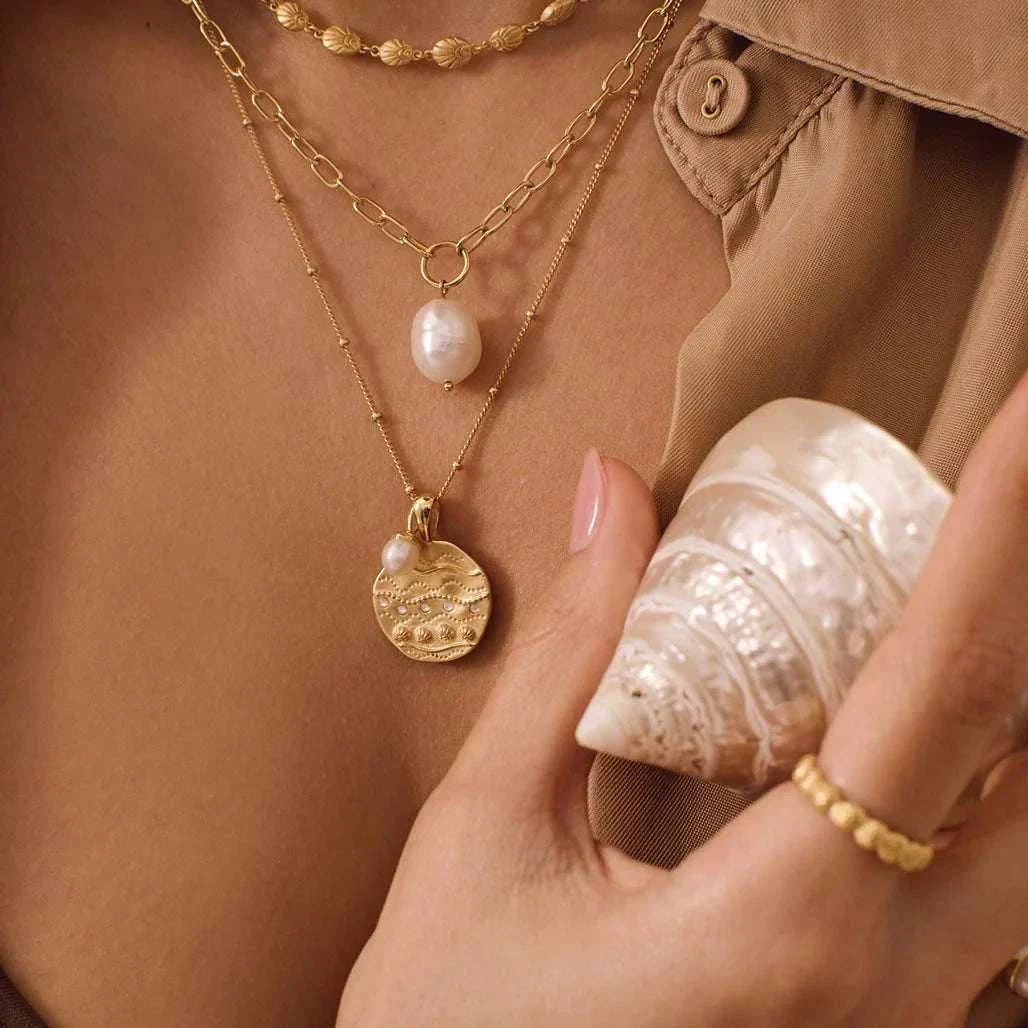 Murkani Ocean Dreamer Pendant Necklace Gold