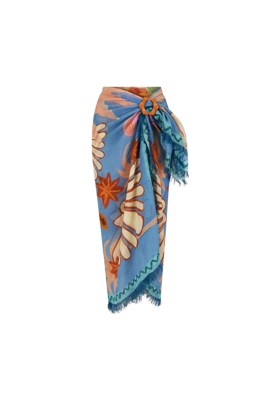 Spell Oceana Travel Scarf Sea Blue