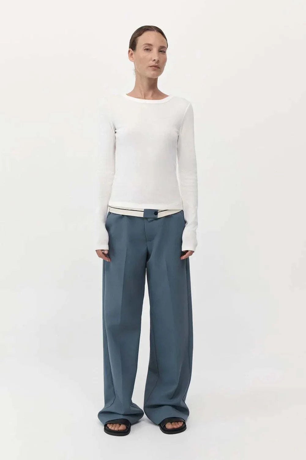 Agni Organic Cotton Long Sleeve Top White