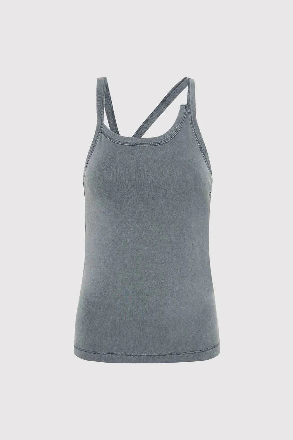 St. Agni Organic Cotton Abstract Singlet Diesel Grey