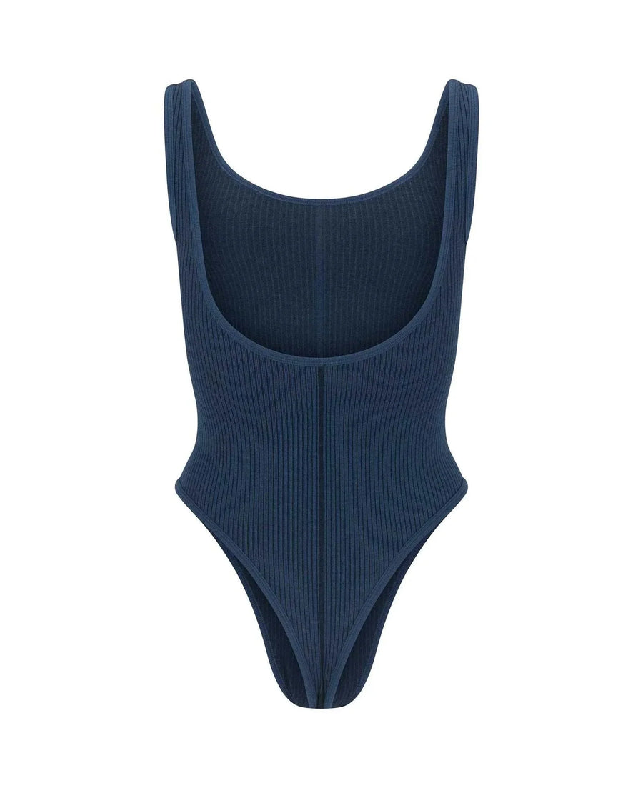 Nagnata Classic Wool Bodysuit Denim