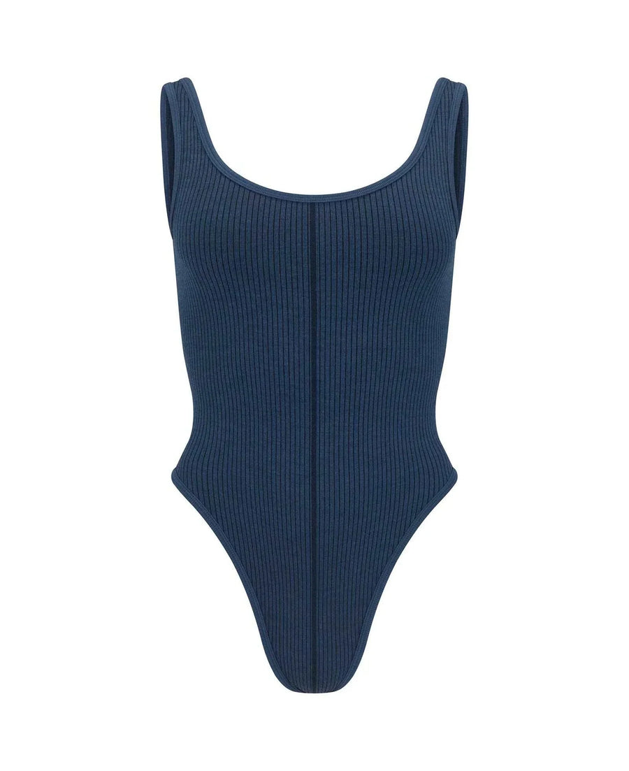 Nagnata Classic Wool Bodysuit Denim