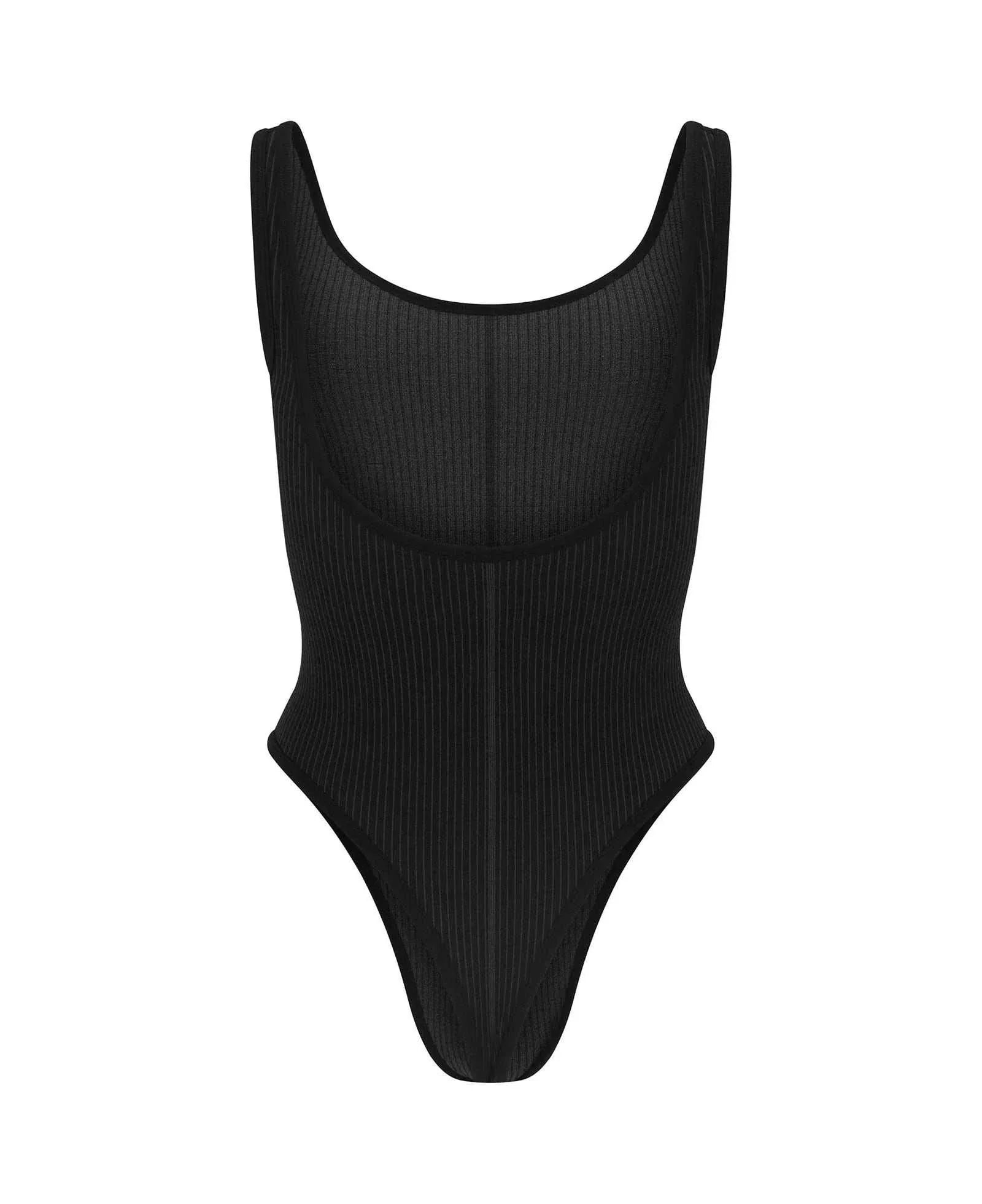Nagnata Classic Wool Bodysuit Obsidian