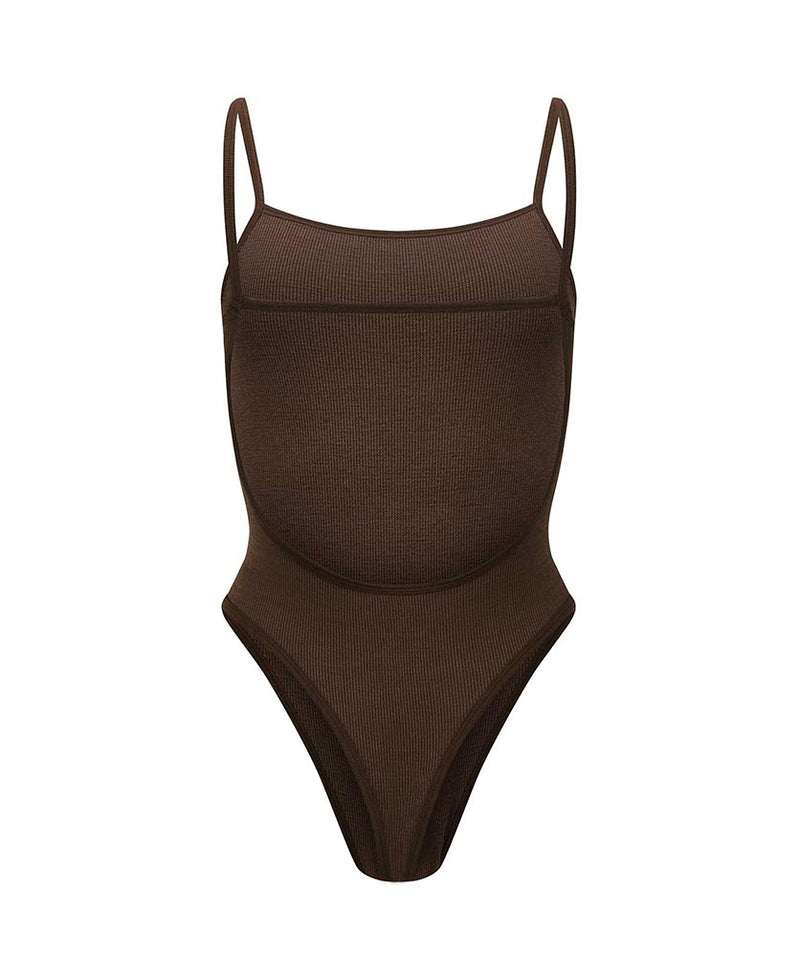 Nagnata Ballet Wool Bodysuit Bark