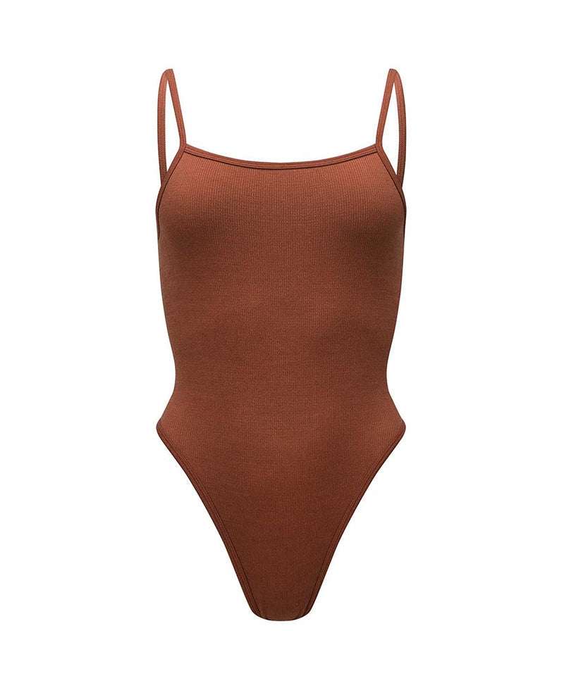Nagnata Ballet Wool Bodysuit Clay