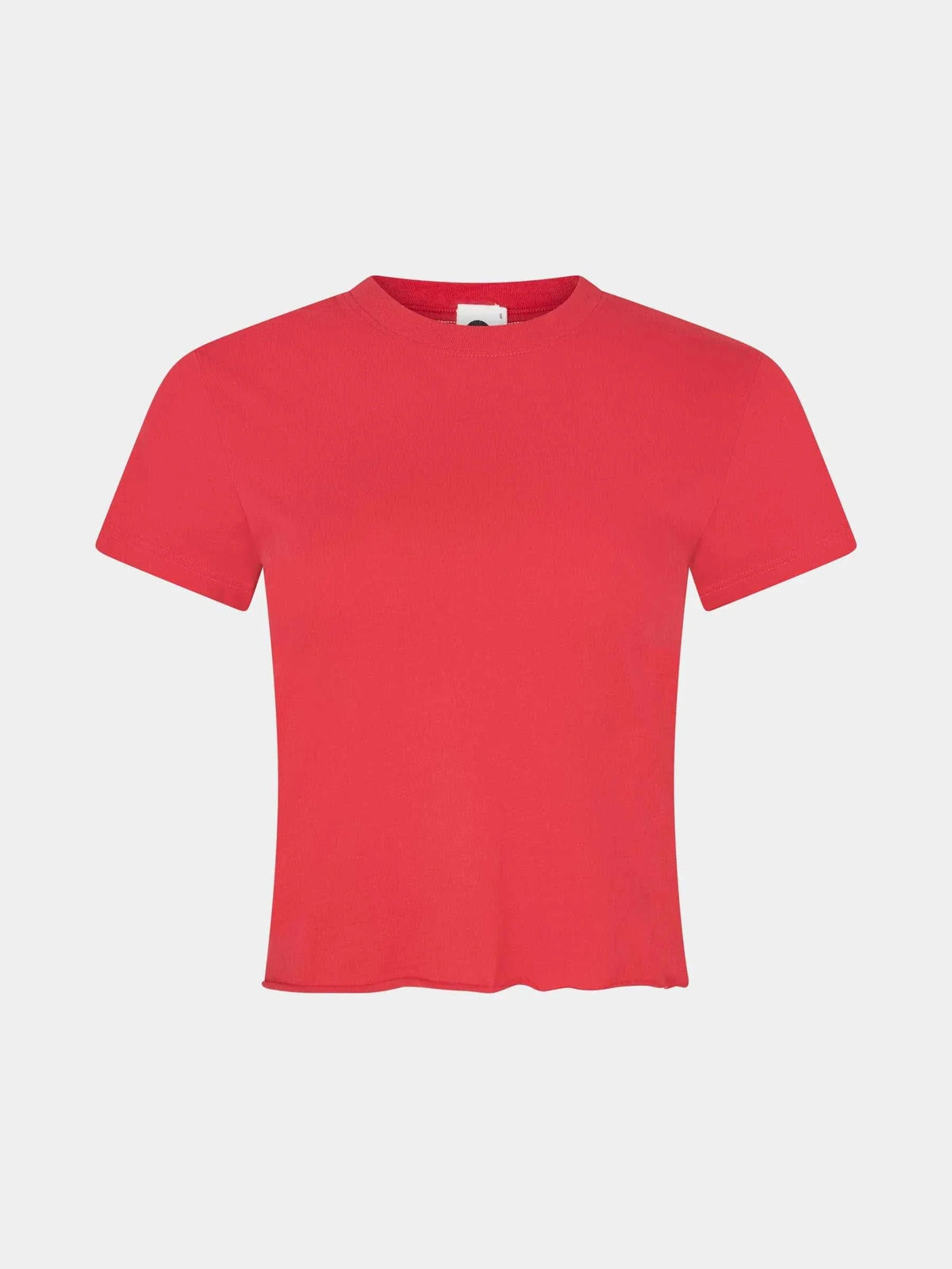 Bassike Raw Edge Baby T Shirt Bright Red